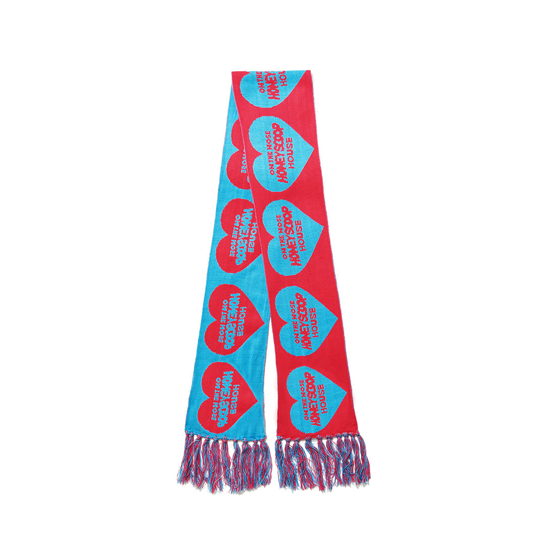 HEART LOGO MUFFLER MAGENTA/BLUE