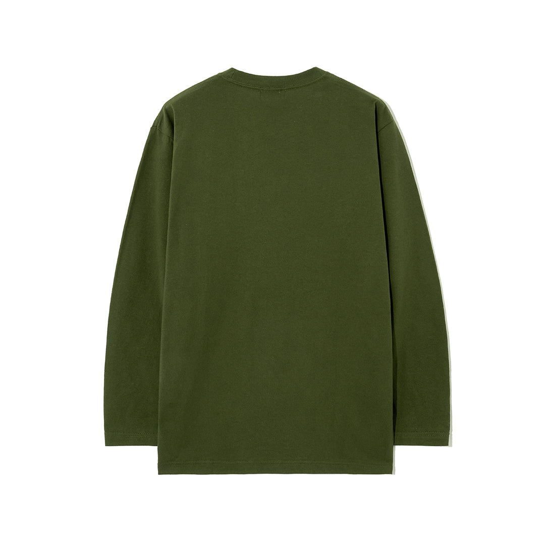 CLOVER LOGO L/S TEE DEEP GREEN