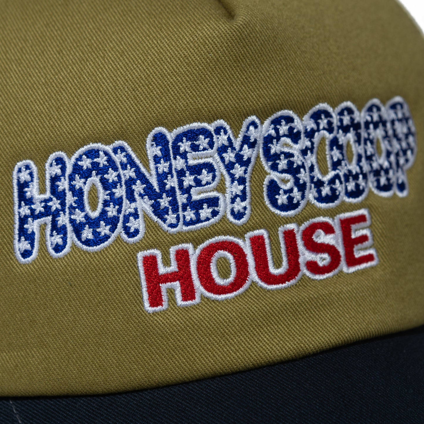 FLAG LOGO TRUCKER CAP OLIVE