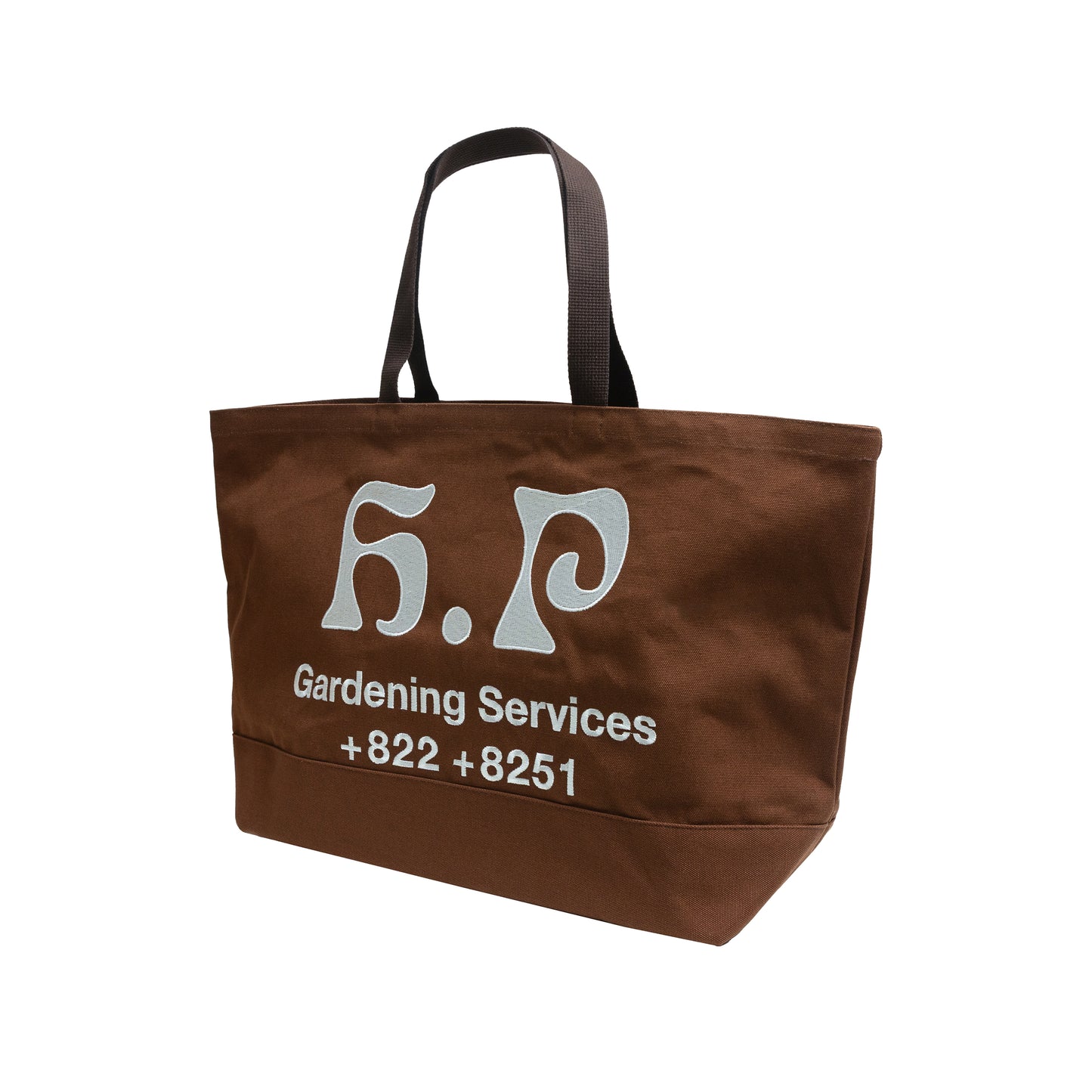 GARDENING SERVICES TOTE BAG BROWN