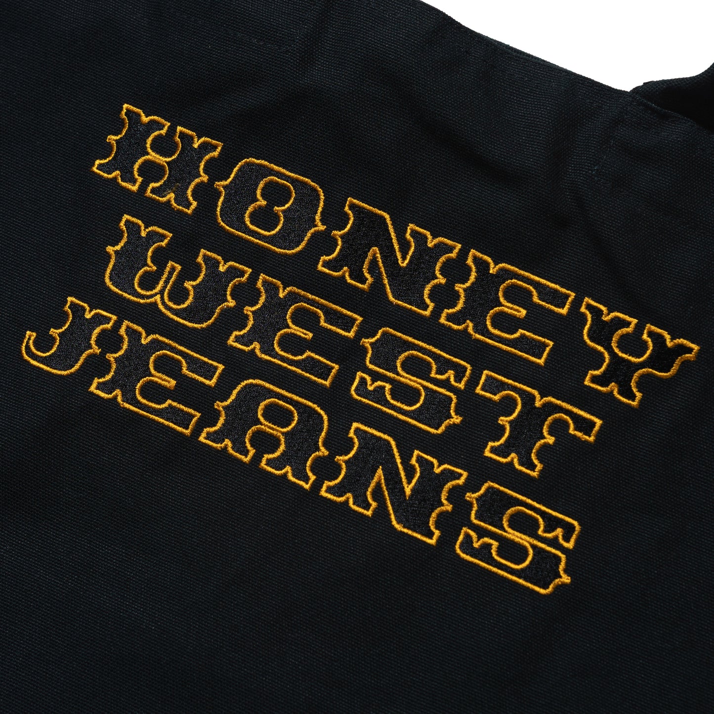 HONEY WEST JEANS ZIP TOTE BAG BLACK
