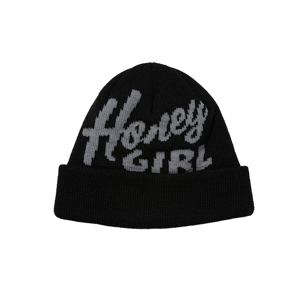 HONEY GIRL CUFF BEANIE BLACK