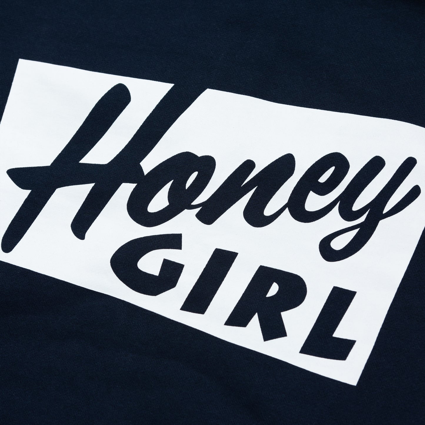 HONEY GIRL ZIP UP HOODED SWEATSHIRT NAVY