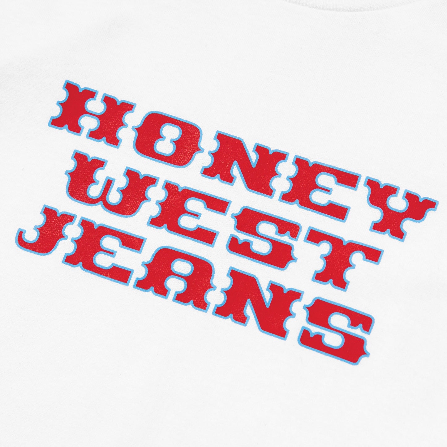 HONEY WEST JEANS L/S TEE WHITE