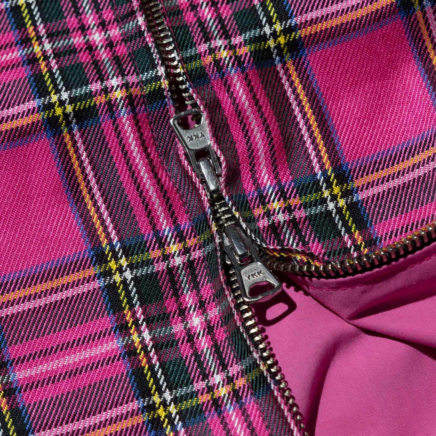 OE LOGO CHECK JACKET PINK