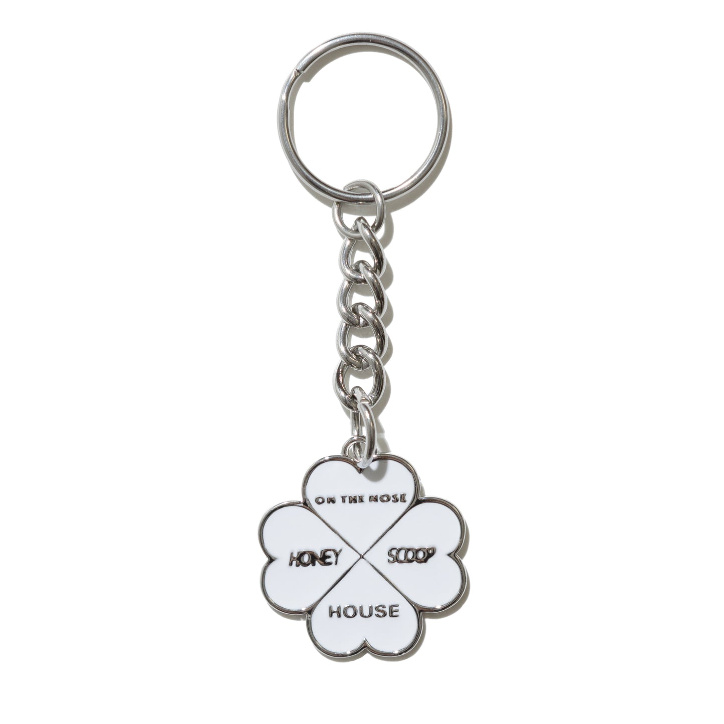 CLOVER KEYCHAIN WHITE