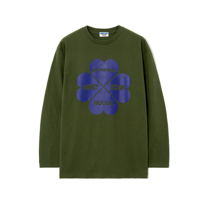 CLOVER LOGO L/S TEE DEEP GREEN