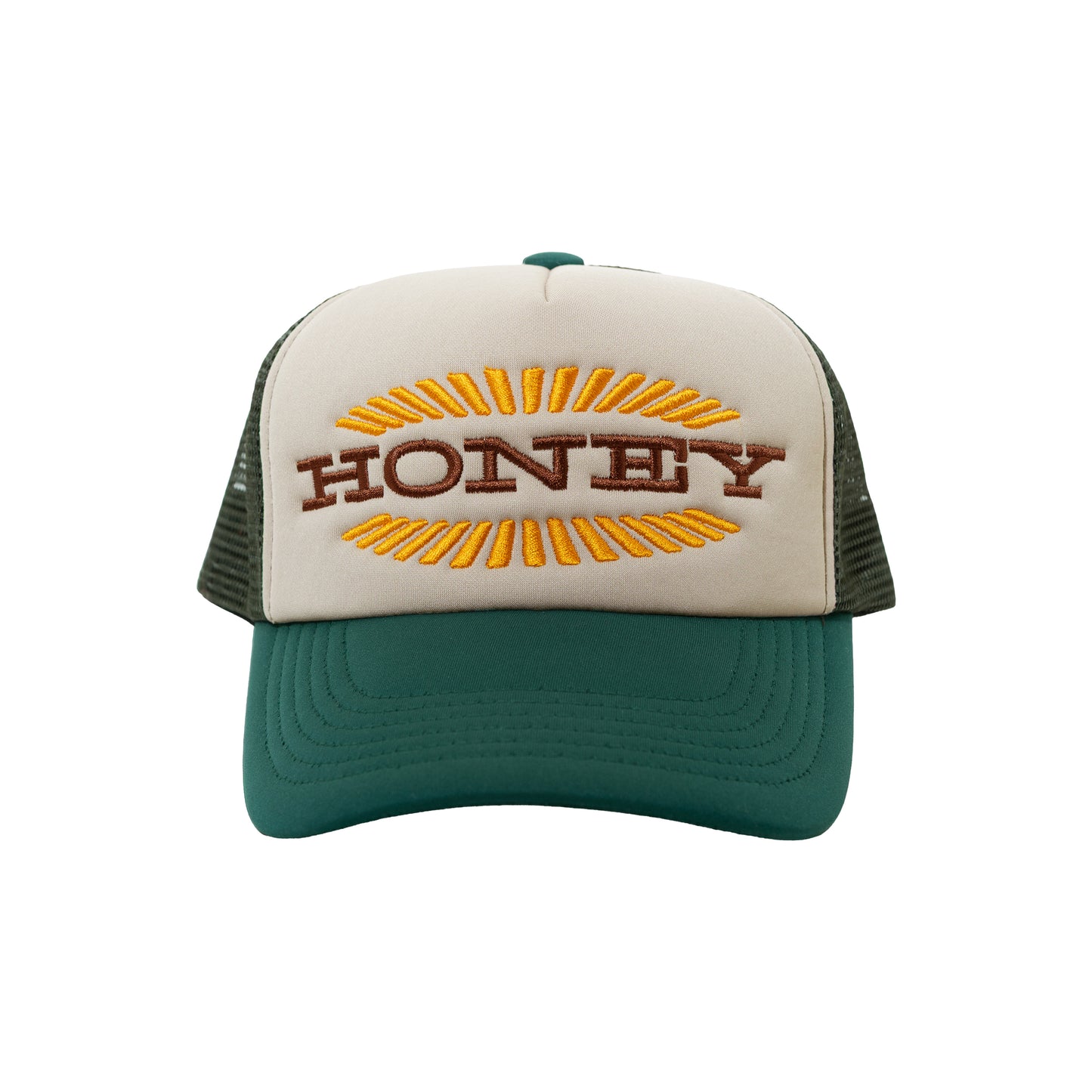 BURST LOGO TRUCKER CAP DEEP GREEN