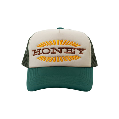BURST LOGO TRUCKER CAP DEEP GREEN