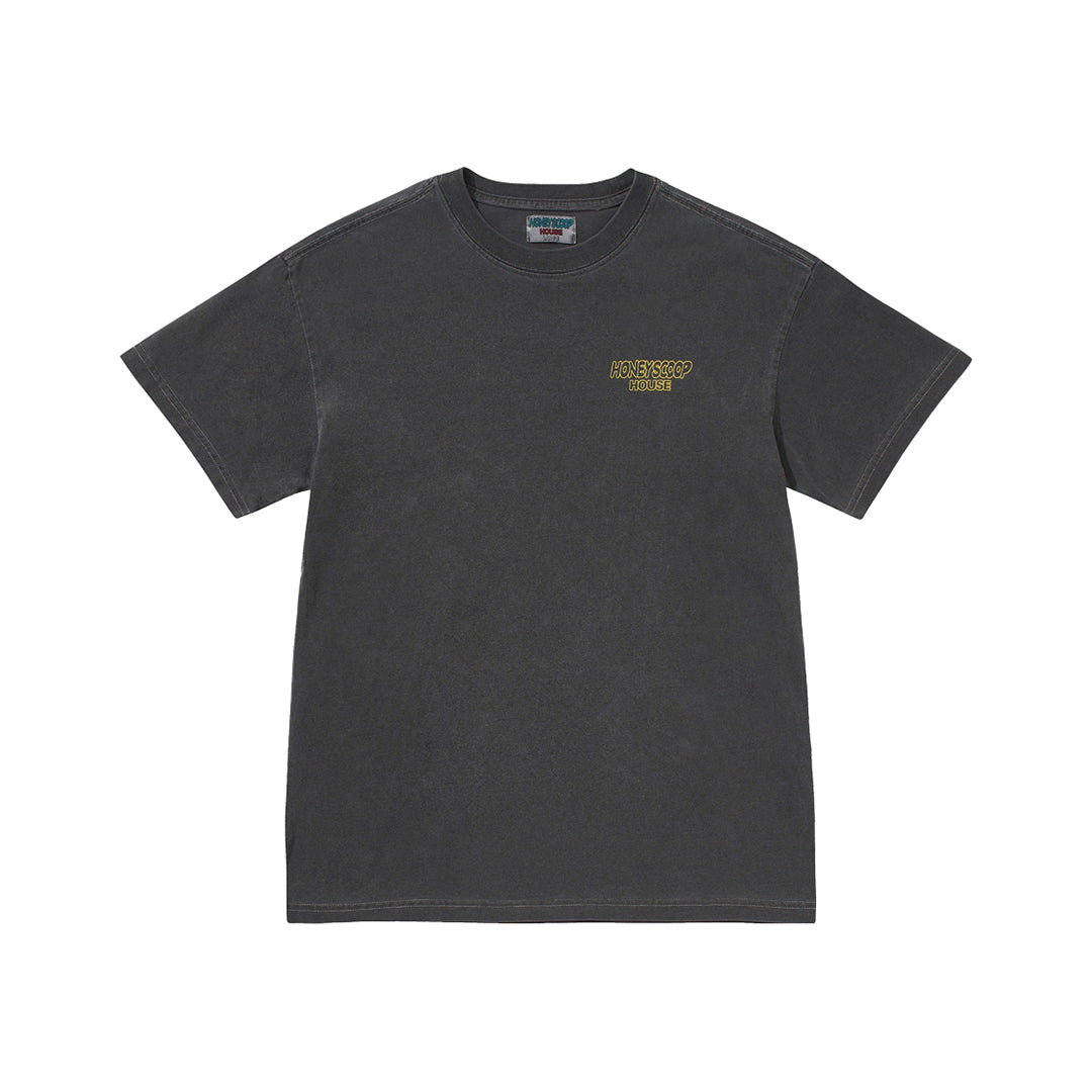 HONEY BEAR TEE PIGMENT DYED BLACK