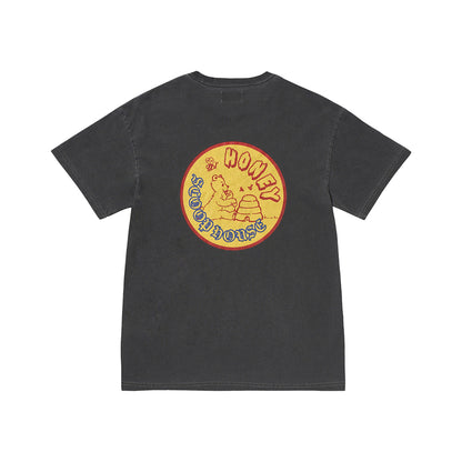 HONEY BEAR TEE PIGMENT DYED BLACK