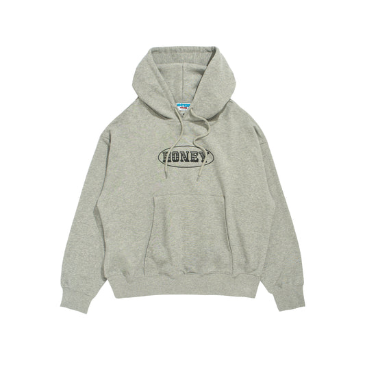 C-BOY LOGO HOODED SWEATSHIRT GREY