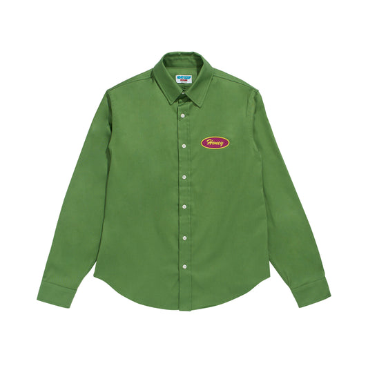 HONEY OVAL PATCH WORK SHIRT GREEN