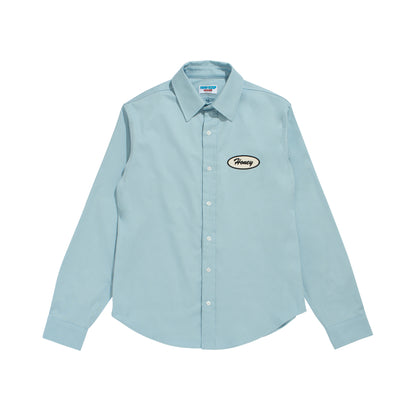 HONEY OVAL PATCH WORK SHIRT SKY BLUE