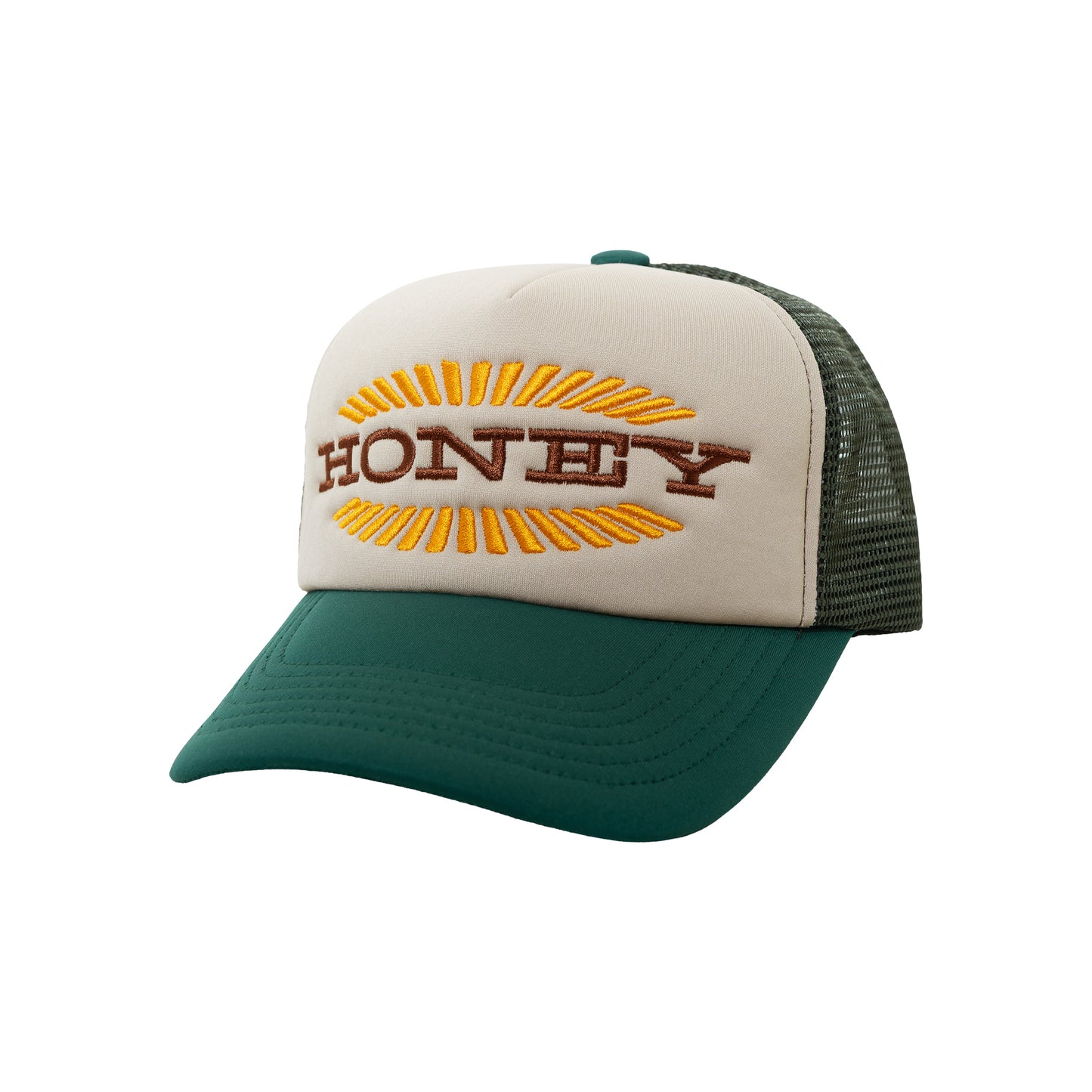 BURST LOGO TRUCKER CAP DEEP GREEN
