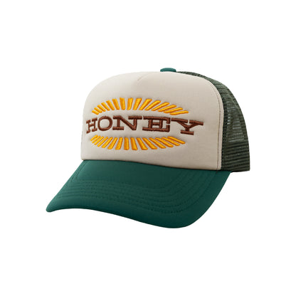 BURST LOGO TRUCKER CAP DEEP GREEN