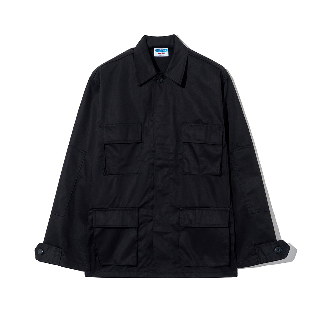 LNG LOGO BDU SHIRT JACKET BLACK