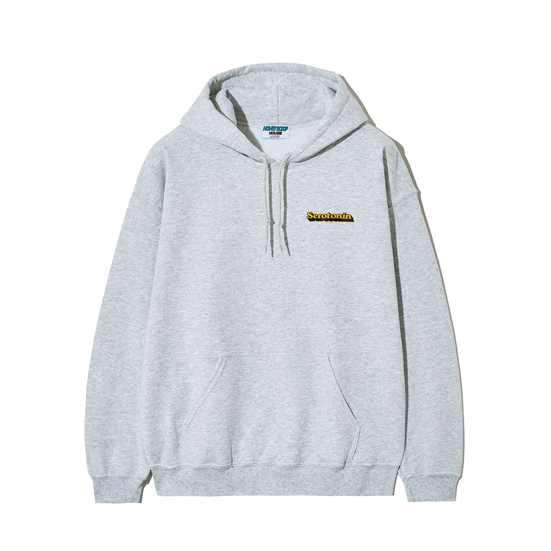 SEROTONIN HOODED SWEATSHIRT GREY