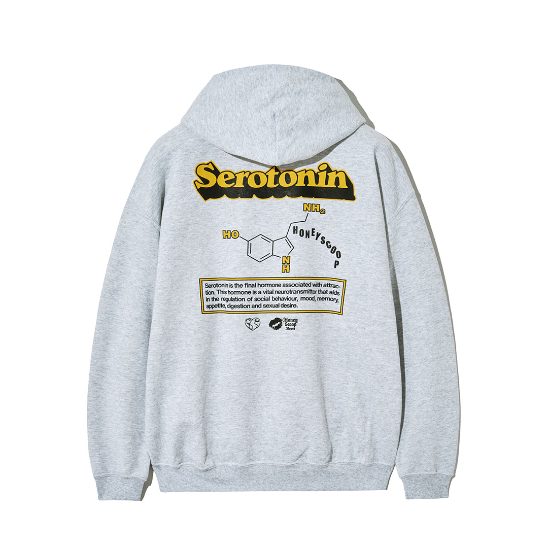 SEROTONIN HOODED SWEATSHIRT GREY