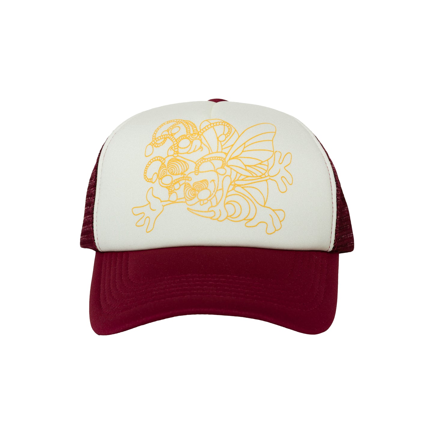 3BEES TRUCKER CAP BURGUNDY