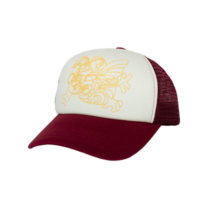 3BEES TRUCKER CAP BURGUNDY