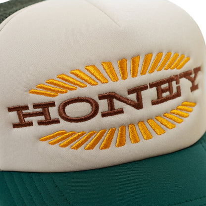 BURST LOGO TRUCKER CAP DEEP GREEN