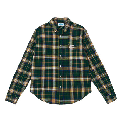 OE LOGO CHECK LS SHIRT GREEN