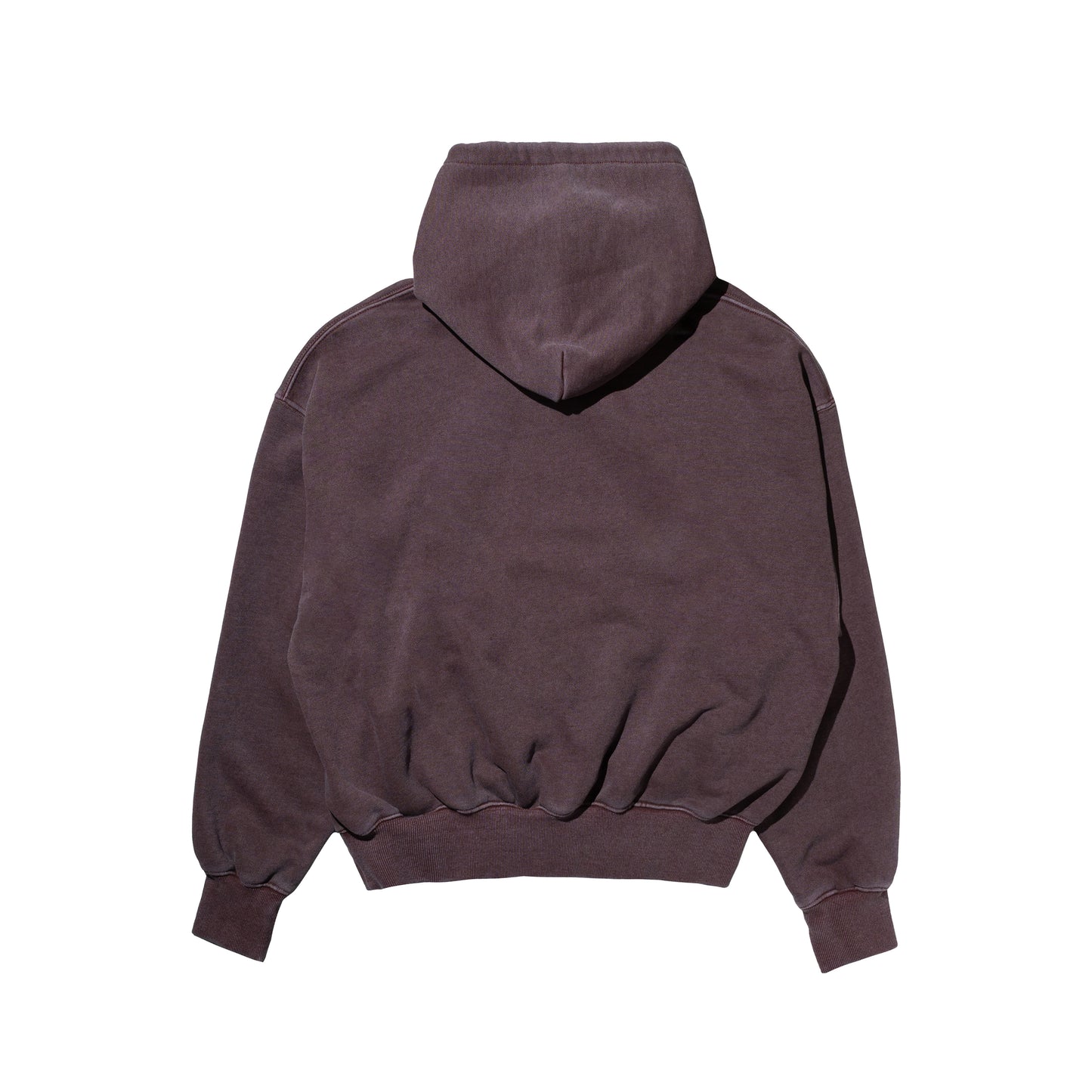 C-BOY LOGO OVERDYED CROP HOODED SWEATSHIRT WINE