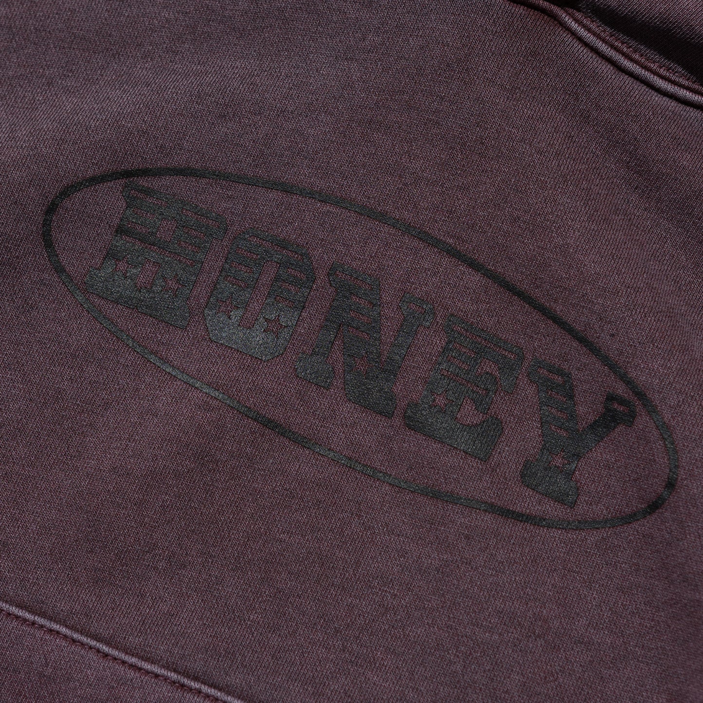 C-BOY LOGO OVERDYED CROP HOODED SWEATSHIRT WINE