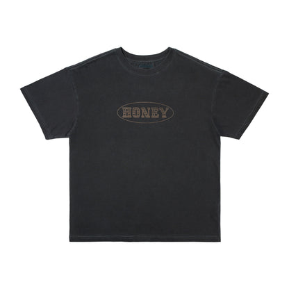C-BOY LOGO OVERDYED TEE CHARCOAL