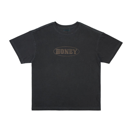 C-BOY LOGO OVERDYED TEE CHARCOAL