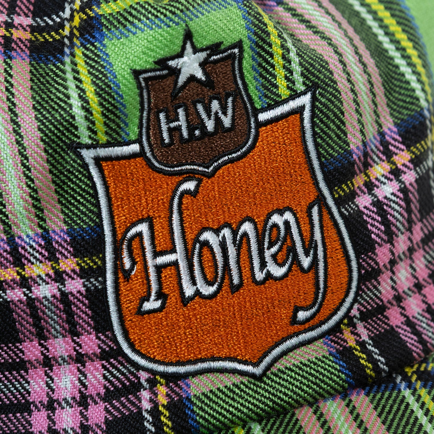EMBLEM CHECK MESH CAP GREEN