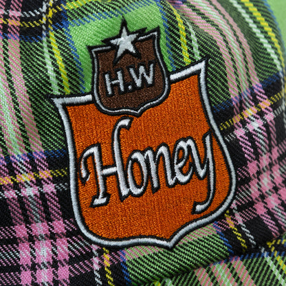 EMBLEM CHECK MESH CAP GREEN
