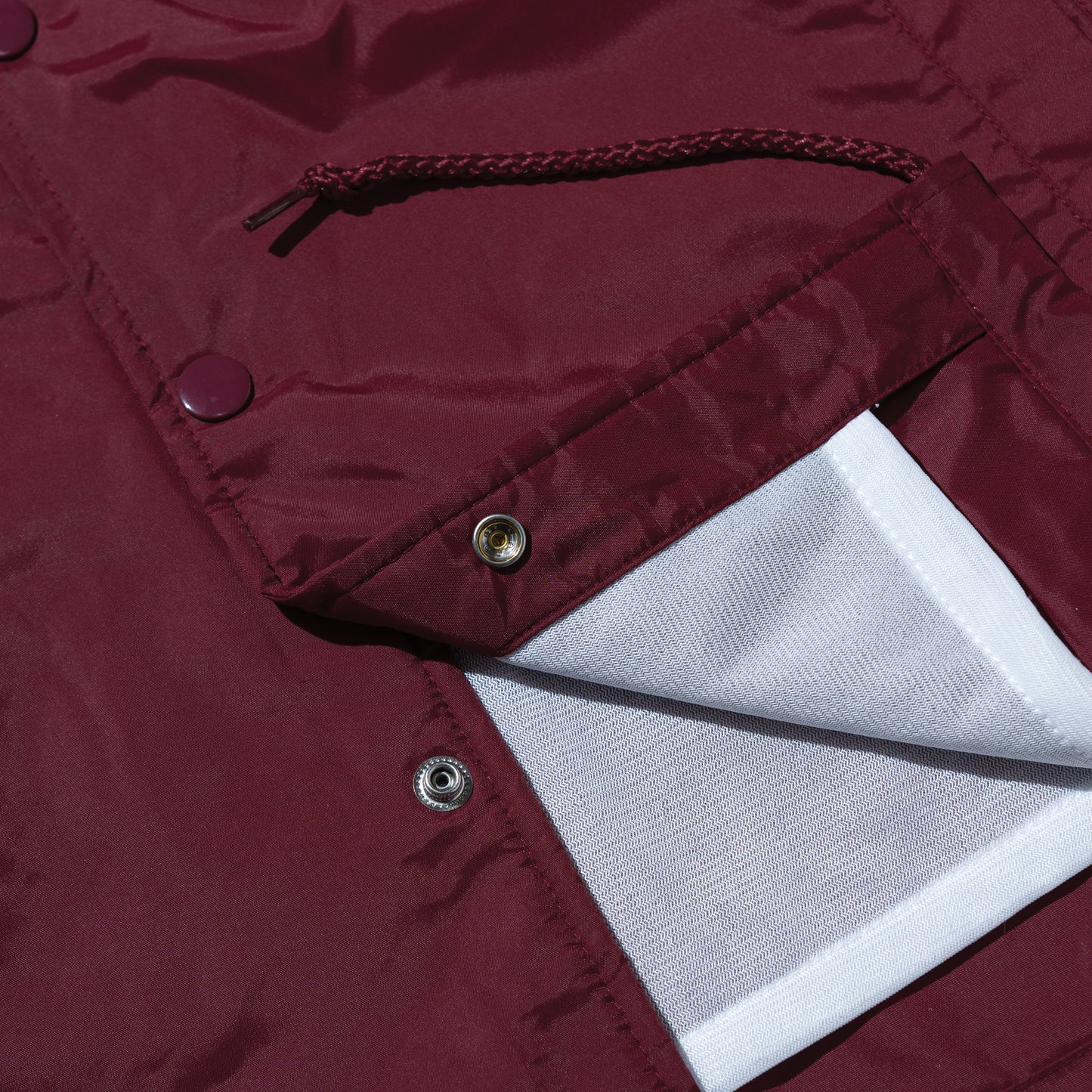 H-LADY LOGO COACH JACKET MAROON