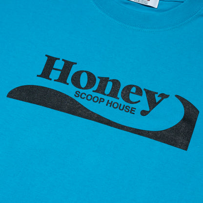 H.WAVE LOGO TEE BLUE