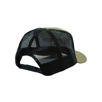 H.WAVE LOGO MESH TRUCKER CAP OLIVE