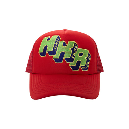 HKR LOGO TRUCKER CAP RED