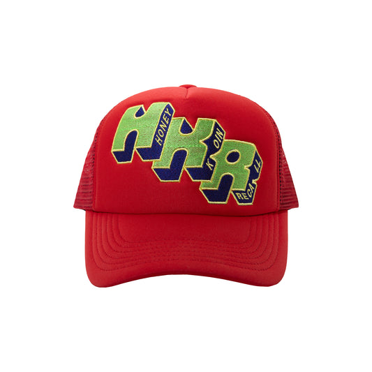 HKR LOGO TRUCKER CAP RED