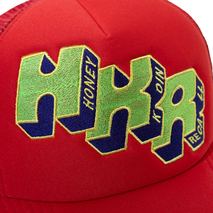 HKR LOGO TRUCKER CAP RED
