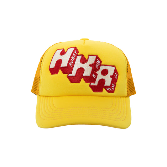 HKR LOGO TRUCKER CAP YELLOW
