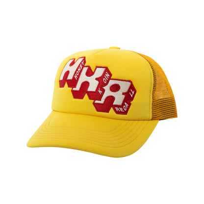 HKR LOGO TRUCKER CAP YELLOW