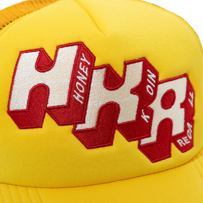 HKR LOGO TRUCKER CAP YELLOW