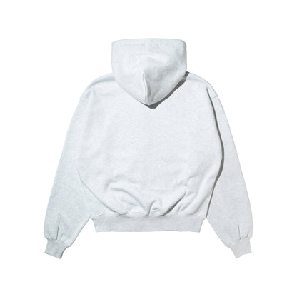 HKR LOGO ZIP UP HOODED SWEATSHIRT GREY