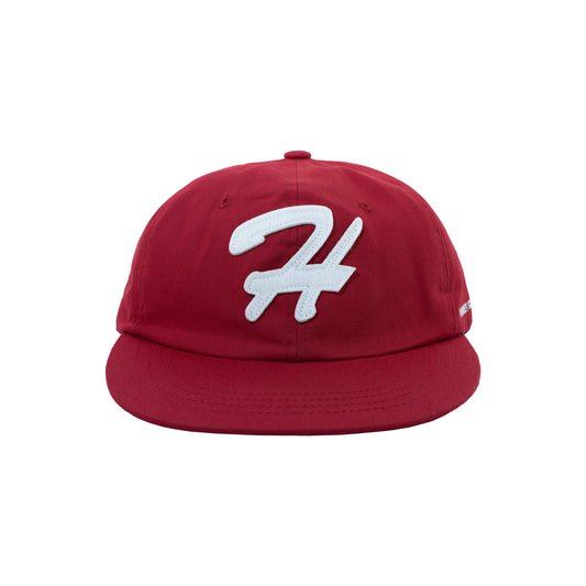 H LOGO 6 PANEL CAP RED