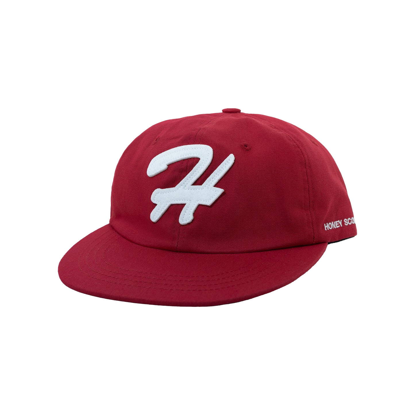 H LOGO 6 PANEL CAP RED