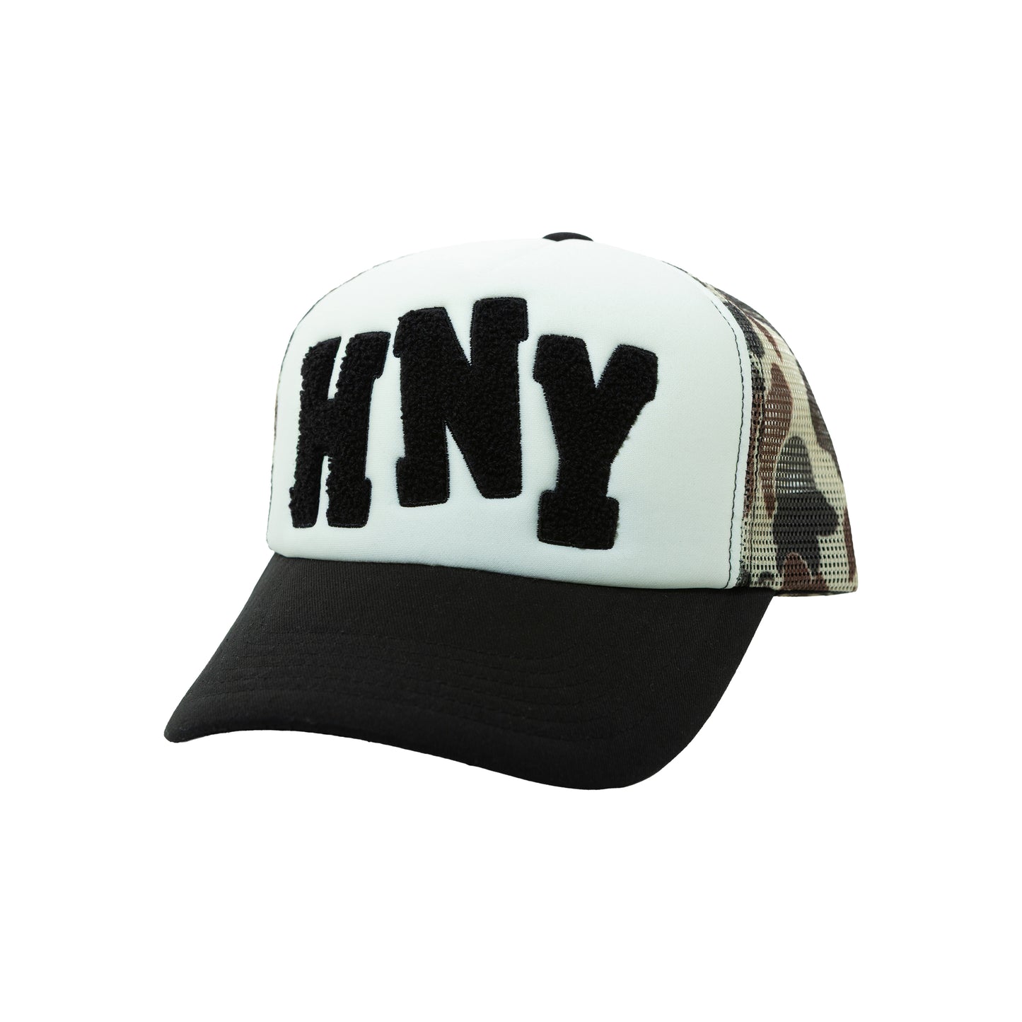 HNY LOGO TRUCKER CAP CAMO