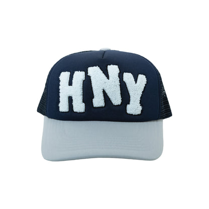 HNY LOGO TRUCKER CAP NAVY