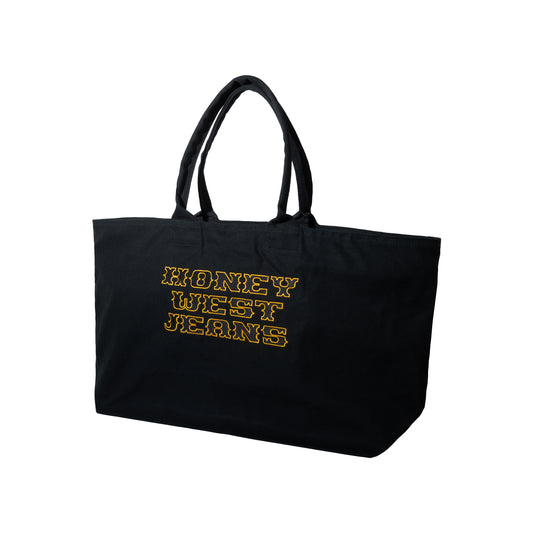 HONEY WEST JEANS ZIP TOTE BAG BLACK