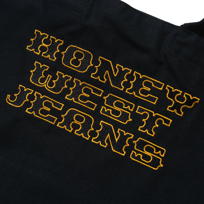 HONEY WEST JEANS ZIP TOTE BAG BLACK