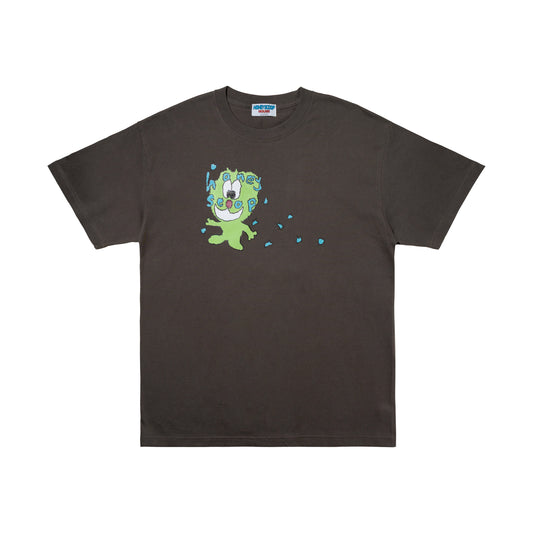 HAPPY MONSTER TEE CHARCOAL